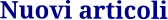 Nuovi articoli